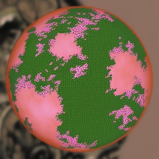 Fantastical Peach in Detailed Matte Painting