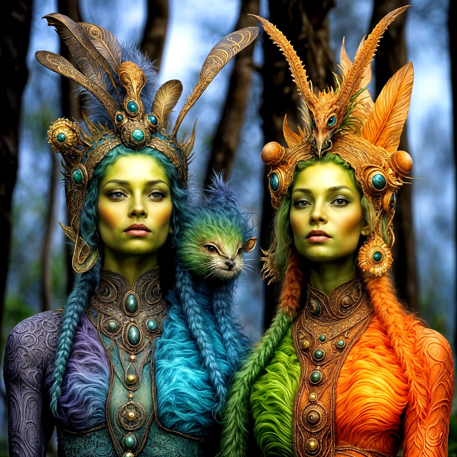 Photorealistic Aliens in Fashionable Attire