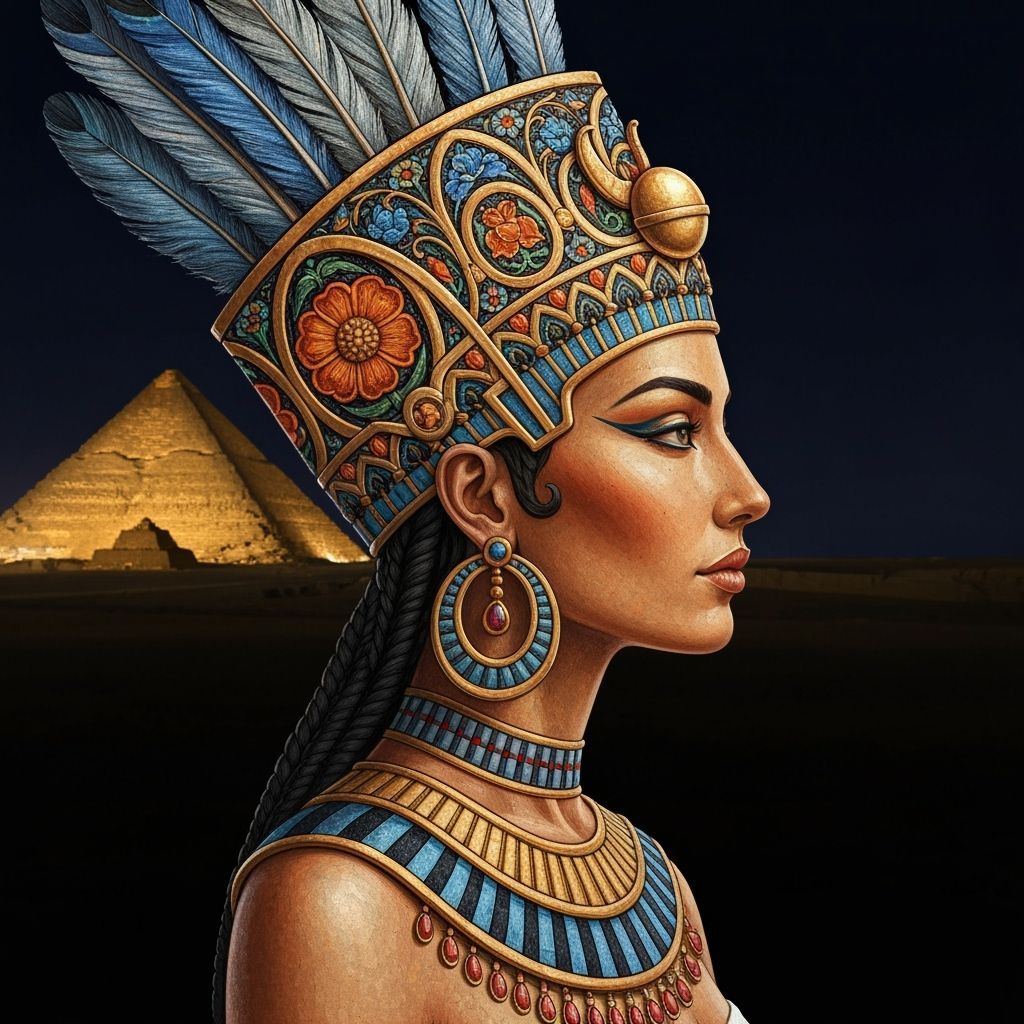 Byzantine Mosaic Portrait with Egyptian Headdress