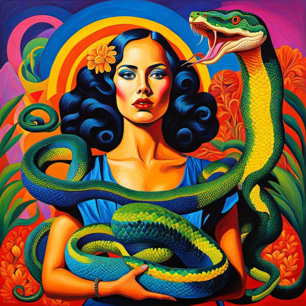 A Lady with Snake