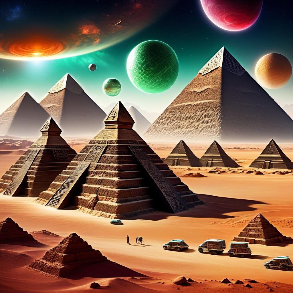Intergalactic Pyramids: Diamond, Ruby, Emerald, and Metal