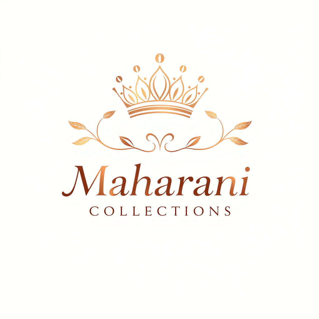 Elegant Logo Design with Crown and Rose Gold Accents