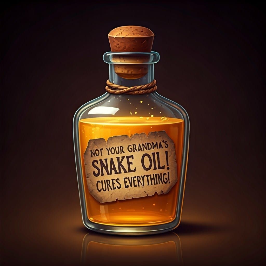 Vintage Potion Bottle in Whimsical Art Style