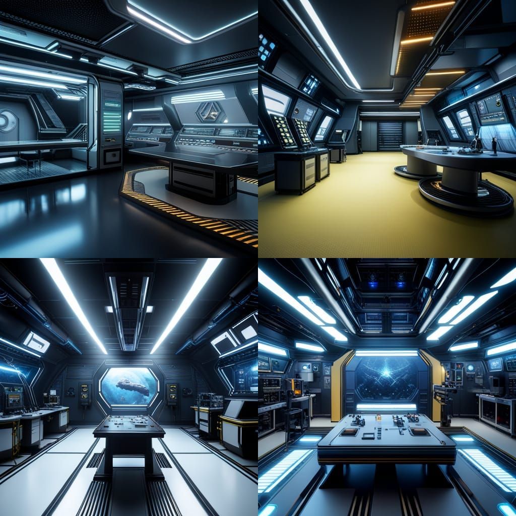 Futuristic High-Tech Lab in 3D Cinematic Style
