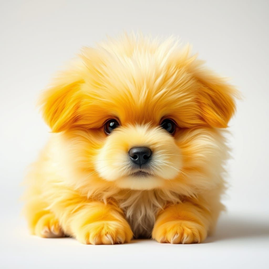 Cute Pom Pom Puppy: A Fluffy Creation