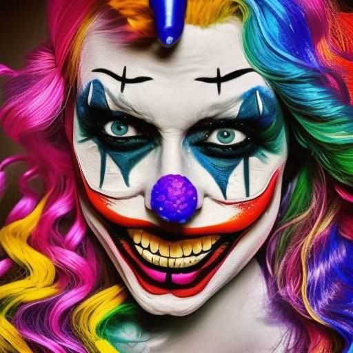 Rainbow Transhuman Joker with Crystal Wand