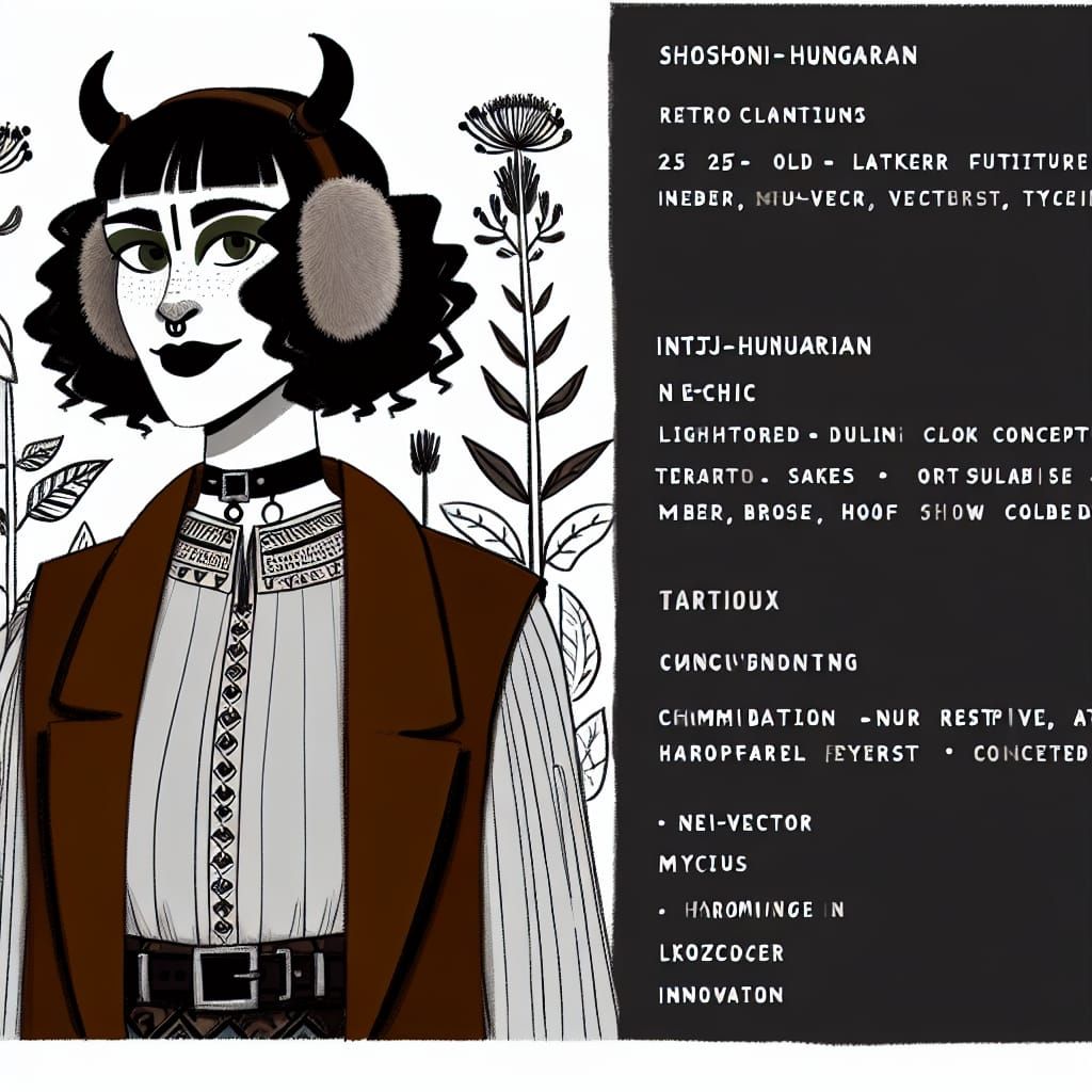 Solarpunk Netrunner Vigilante in Retro Vector Art Style