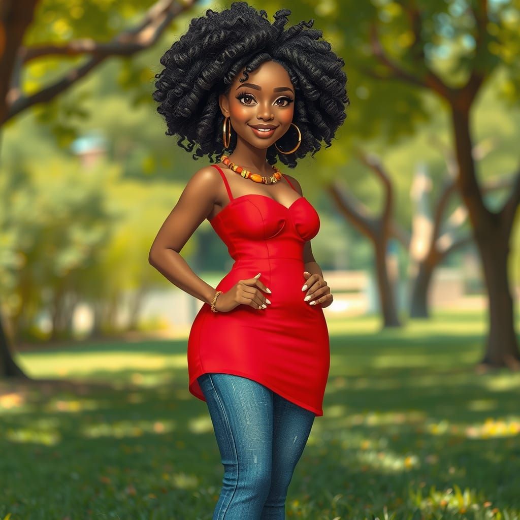 Afro Woman in Digital Art