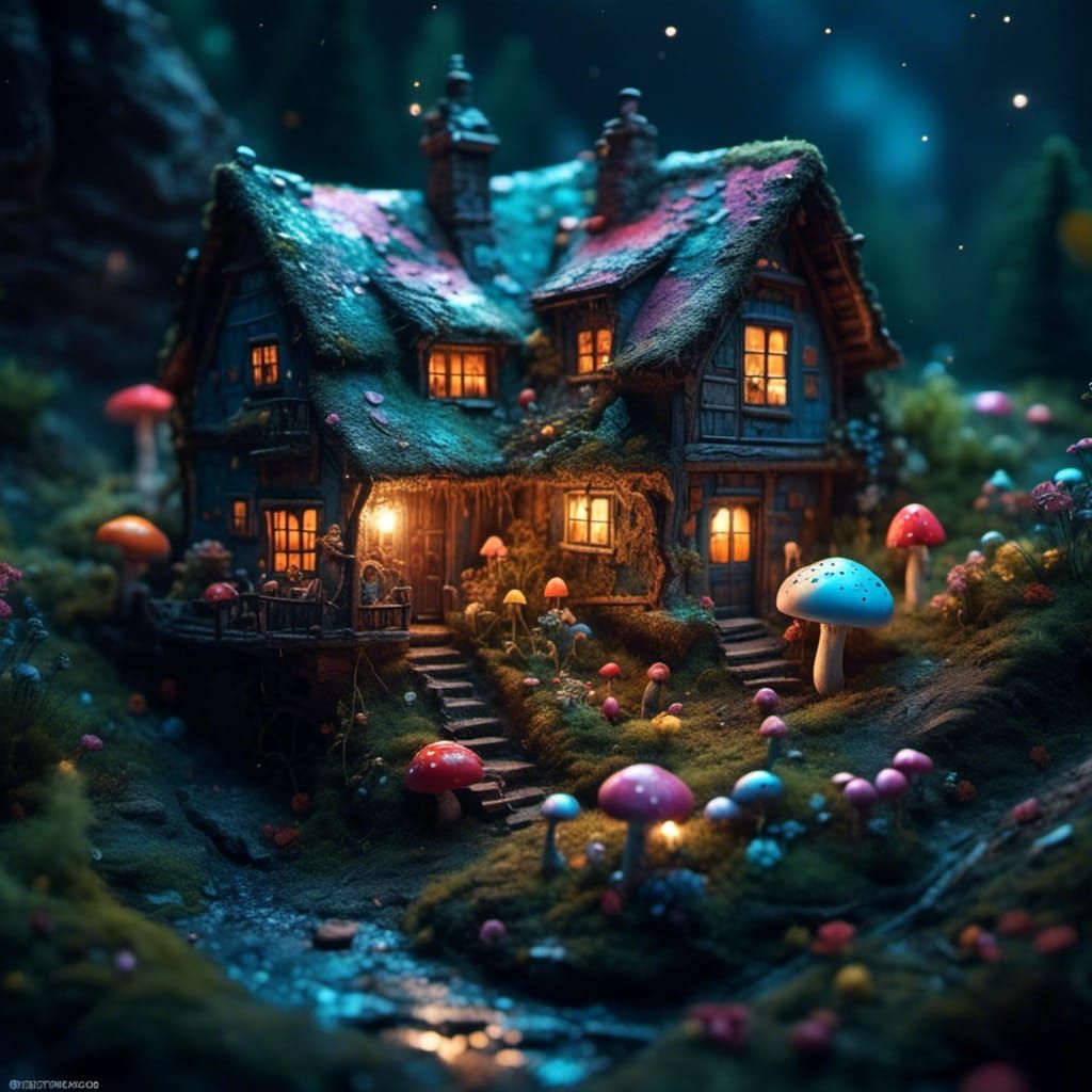 Miniature Village in a Shoe, Tilt-Shift Photography