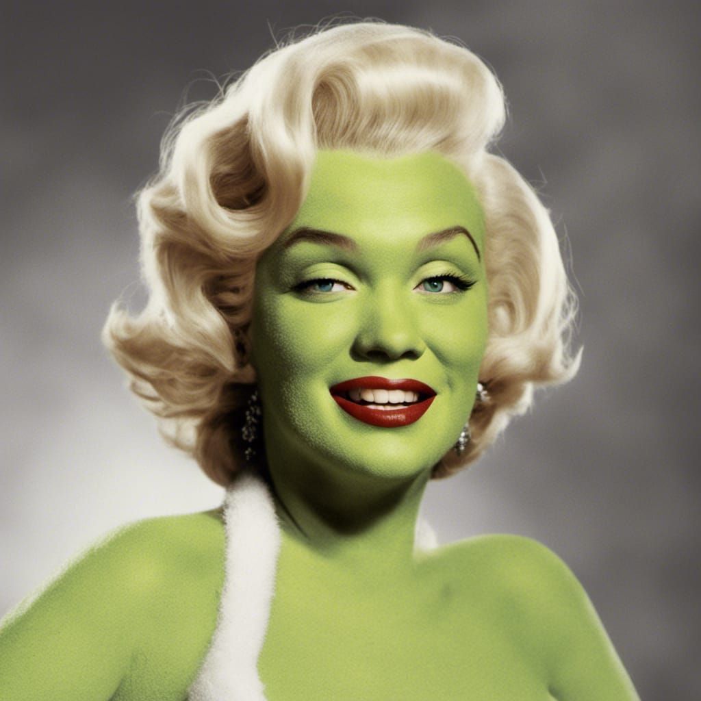 Marilyn Monroe as Shrek: A Humorous Mashup