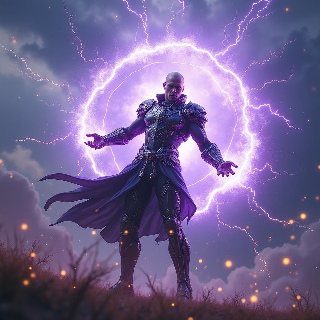 Electrokinesis Unleashed in Futuristic Armor