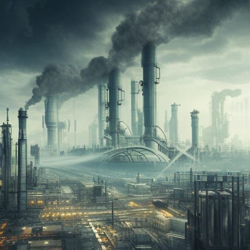 Futuristic Industrial Megacity Steamscape