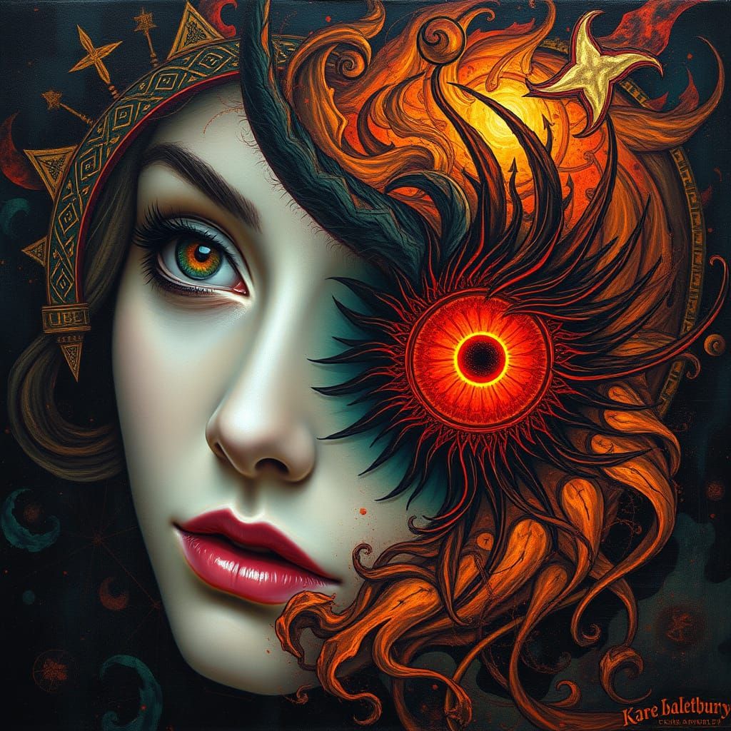 Psychedelic Encounter with a Demon's Eye