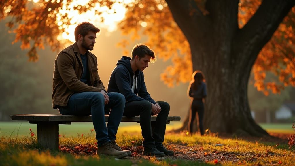 Brothers Reflect on a Quiet Autumn Evening