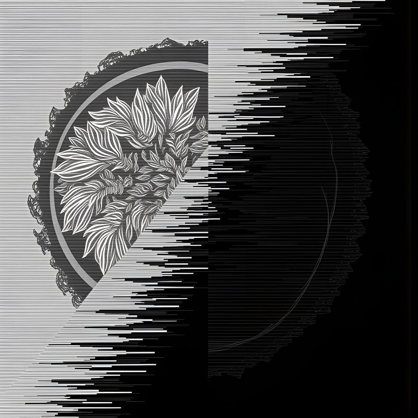 Maddening Chaoswork Art in Black and Sea