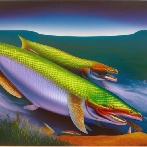 Anxiety and Lampreys in Battle: 3D Rendering