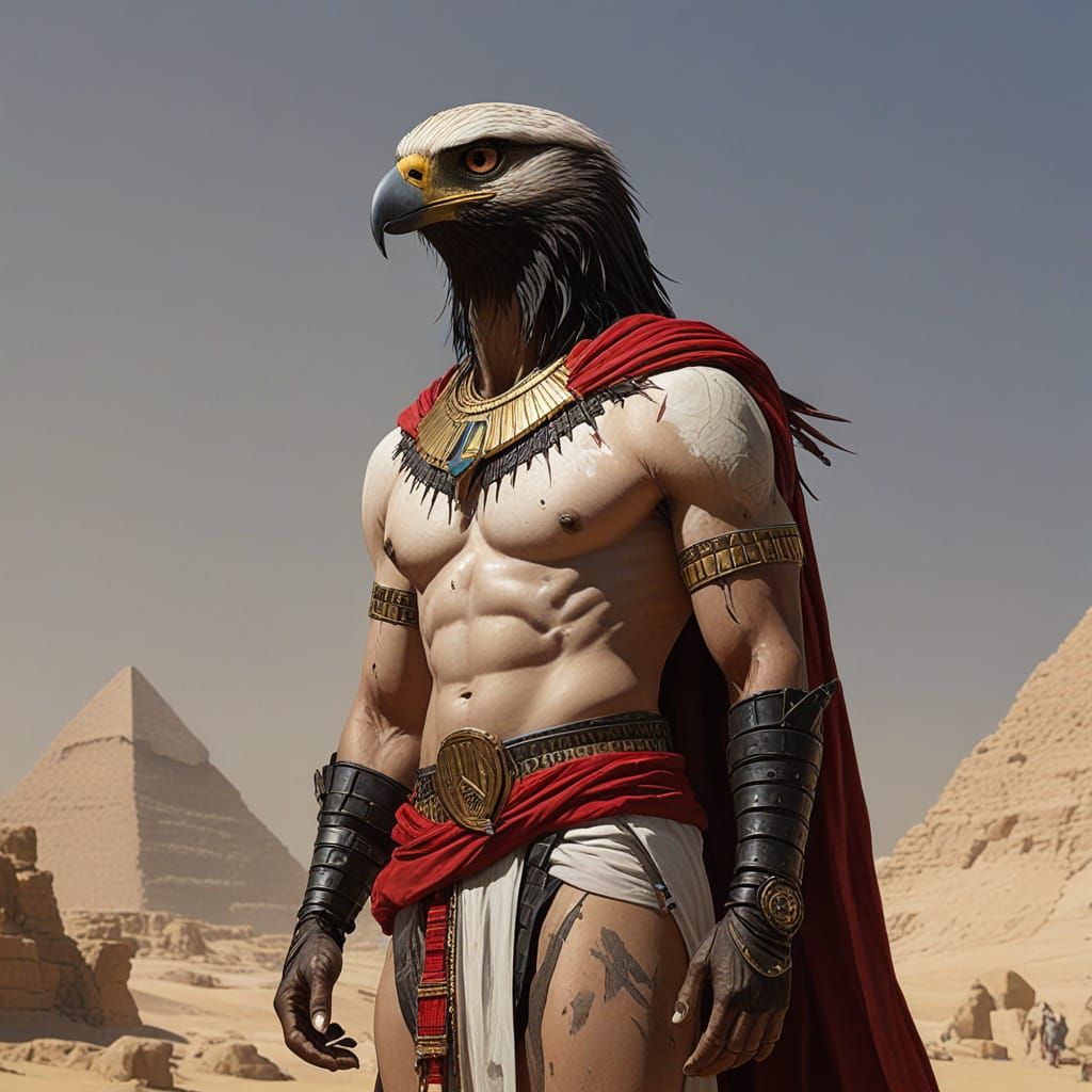 Horus the Avenger in Chiaroscuro