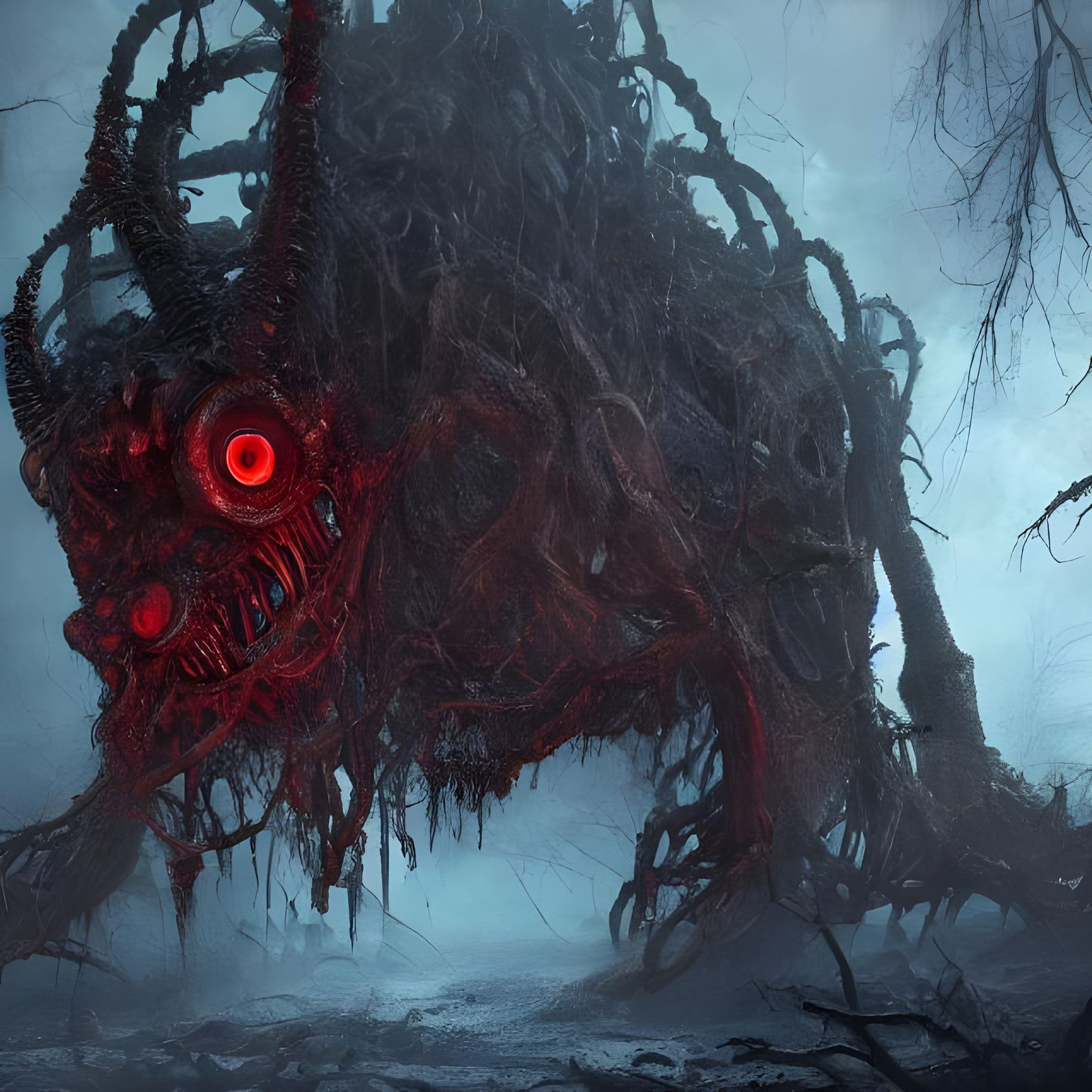 Lovecraftian Elder God in a Dark Post-Apocalyptic World