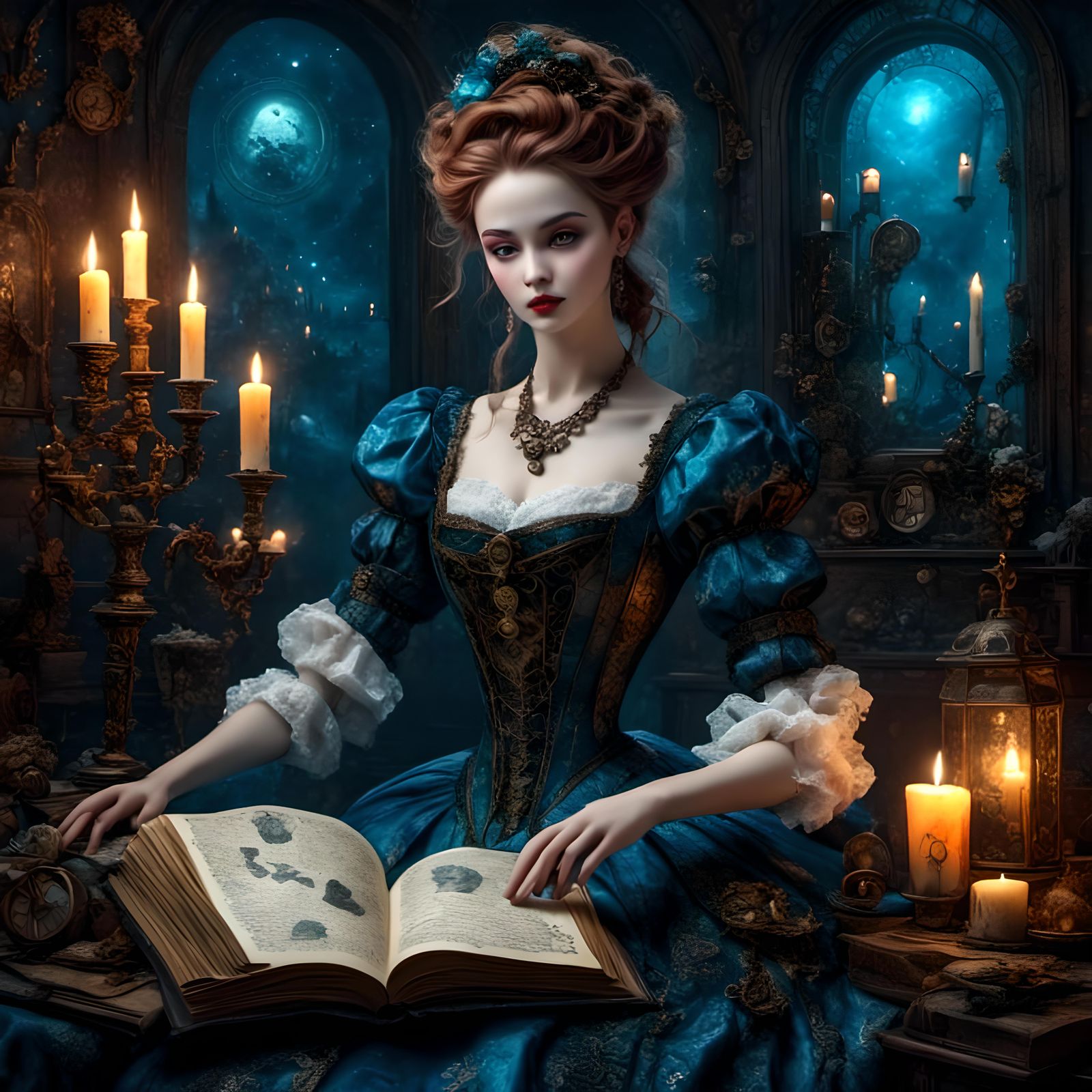 Queen of Beasts: Digital Art Portrait