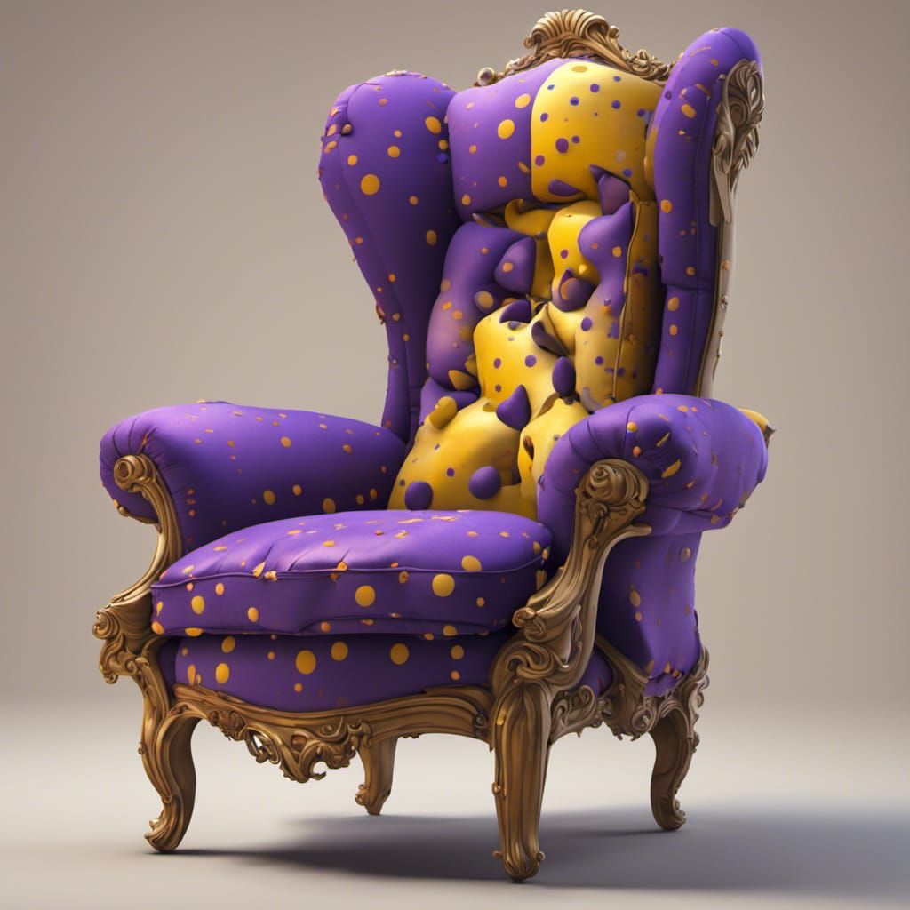 Exaggerated Dystopian Armchair with Reading Lamp