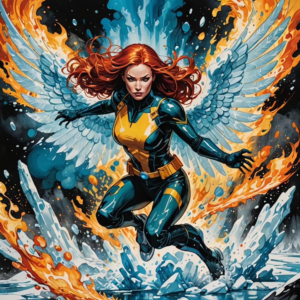 Jean Grey Phoenix Graffiti Art in Antarctica