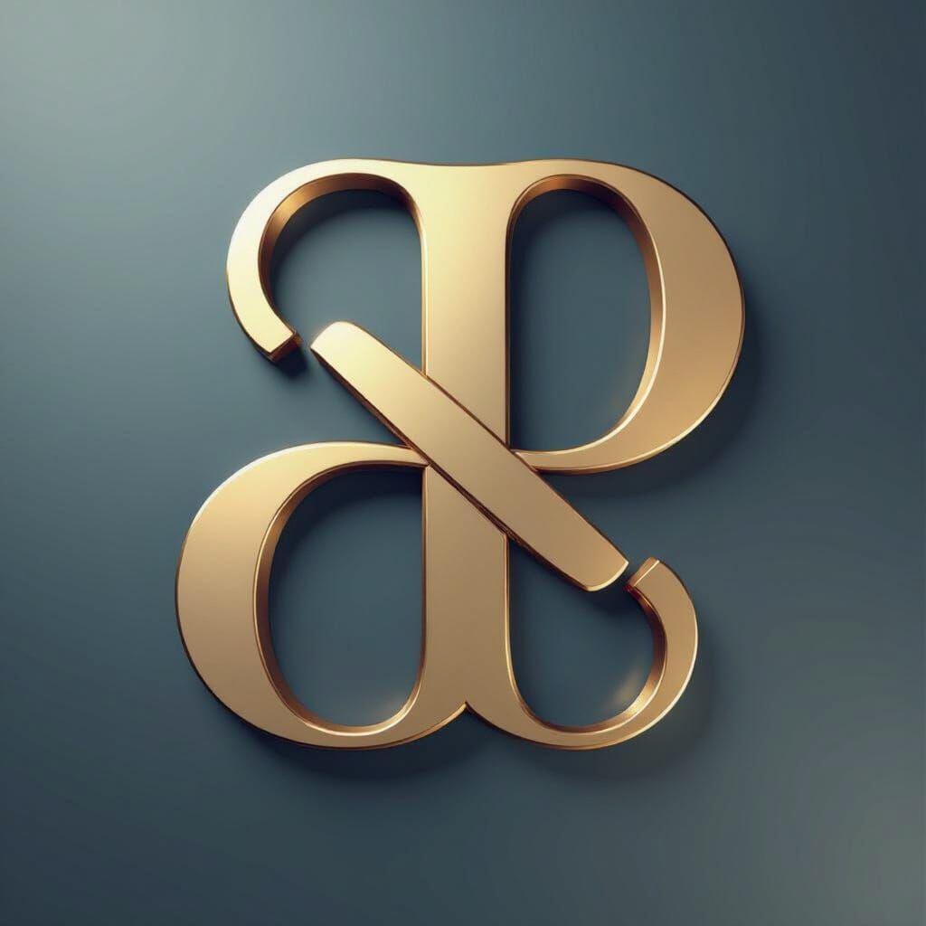 Elegant Infinity Symbol Typography in Metallic Sheen