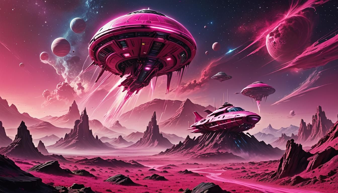 Pink and Dark Space - Almost Left Behind