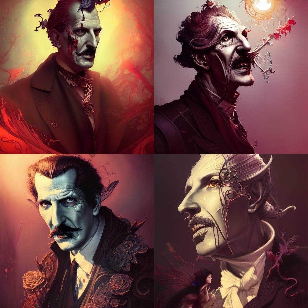 Vincent Price Portrait in Anime Style