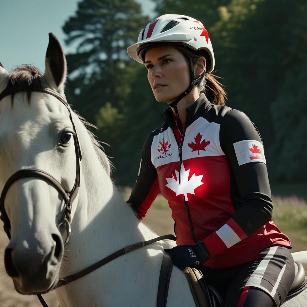 Missy Peregrym Rides for Team Canada in Paris Olympics