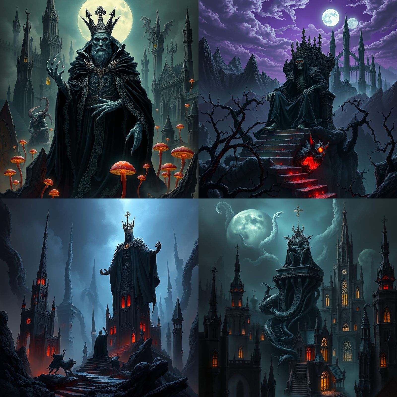 Necromantic King in Gothic Surreal Realm