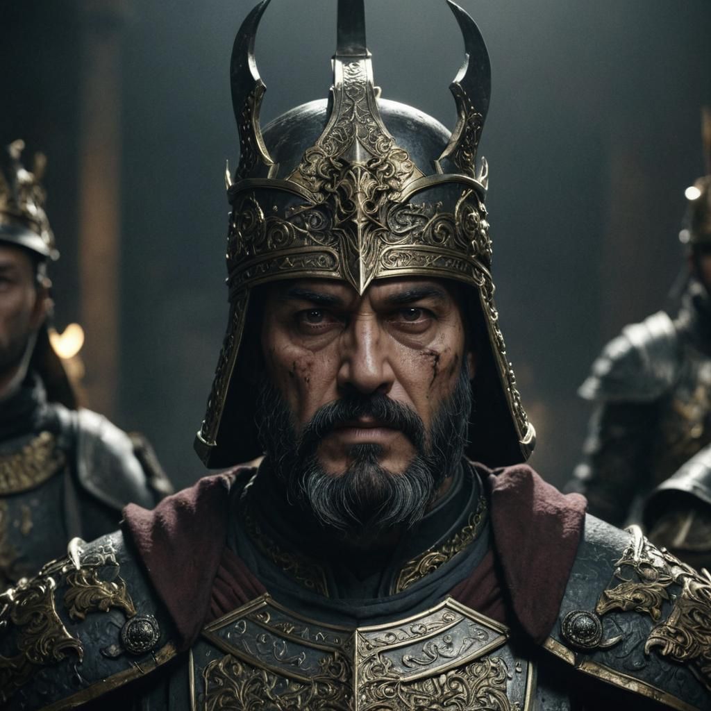 Evil Emperor Commands Legions: Hyperrealistic Digital Art