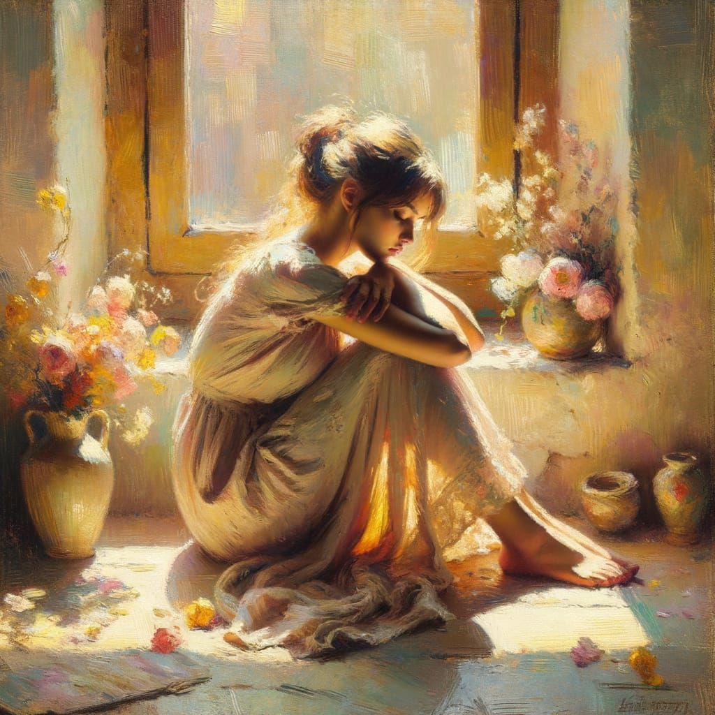 Dreamy Morning Serenity in Impressionist Style