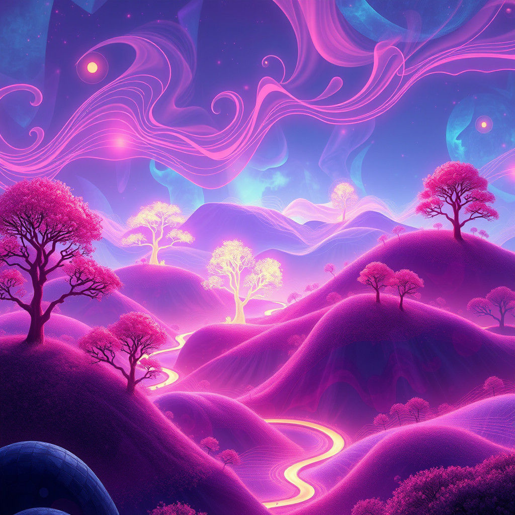 Ethereal Luminous Landscape in Matte Painting Style