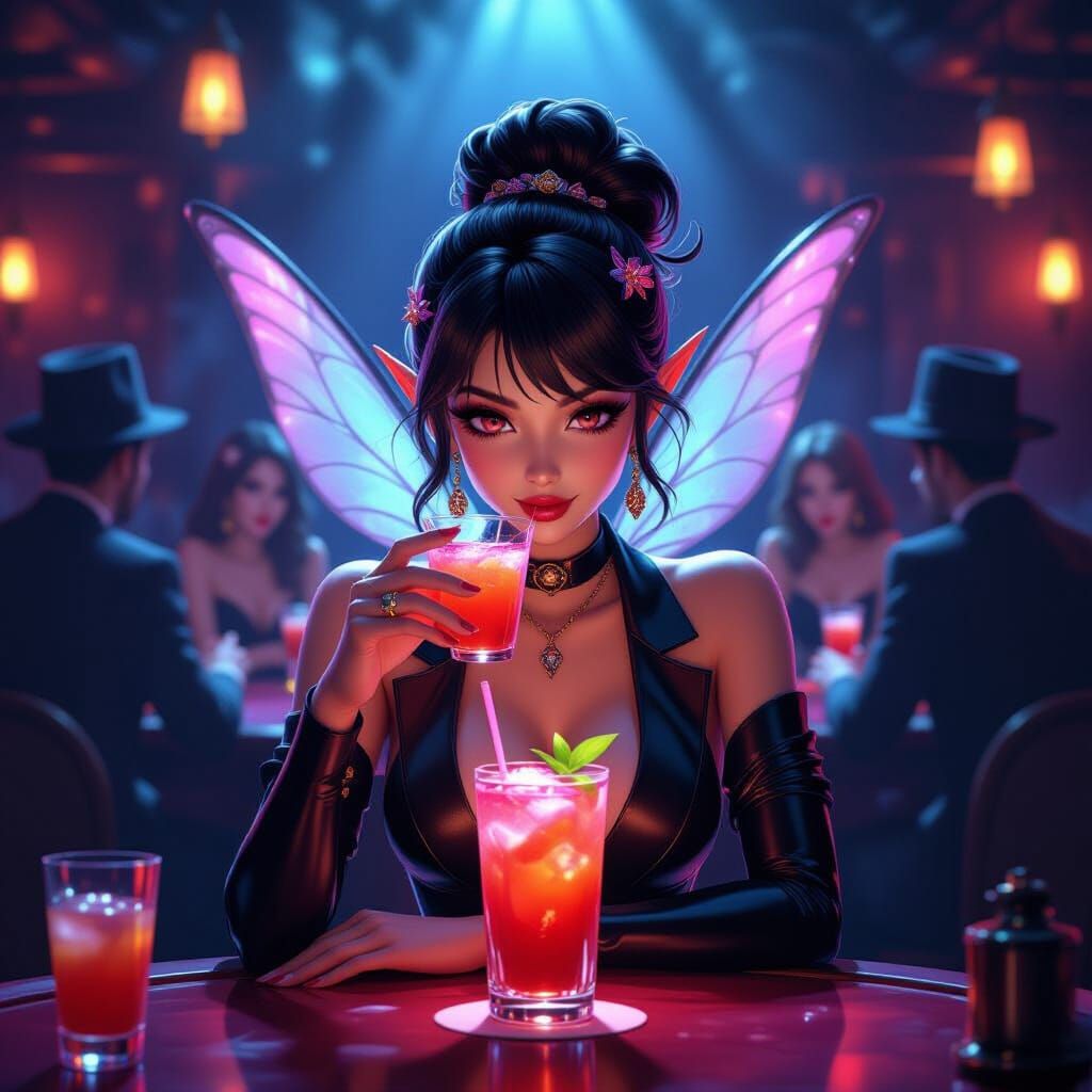Fairy in Jazz Club as 3D Anime Art