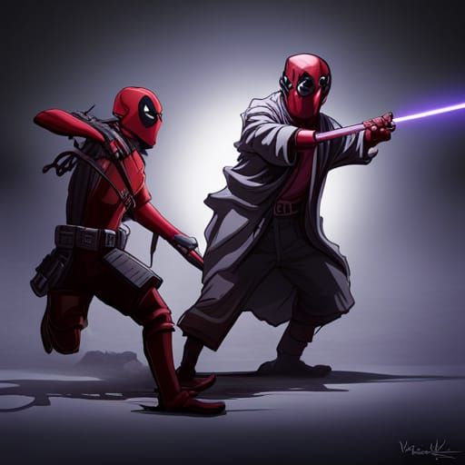 Yoda vs. Deadpool: Dark Fantasy Battle
