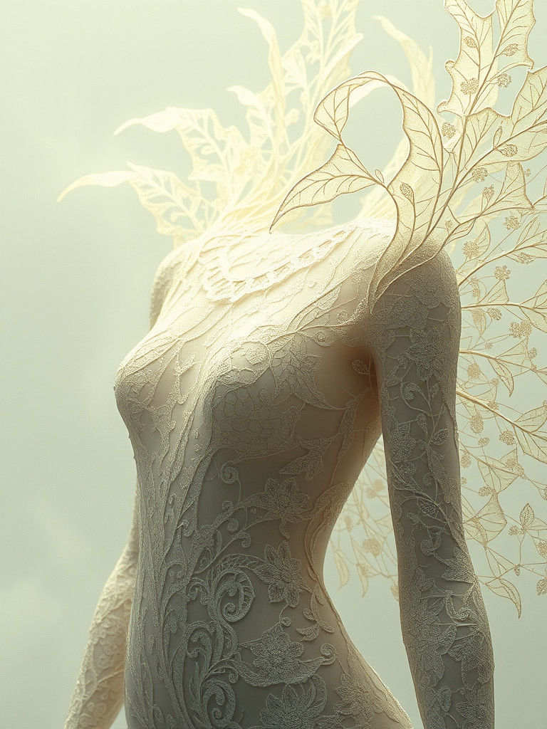 Ethereal Cybernetic Beings in a Dreamlike Multiverse