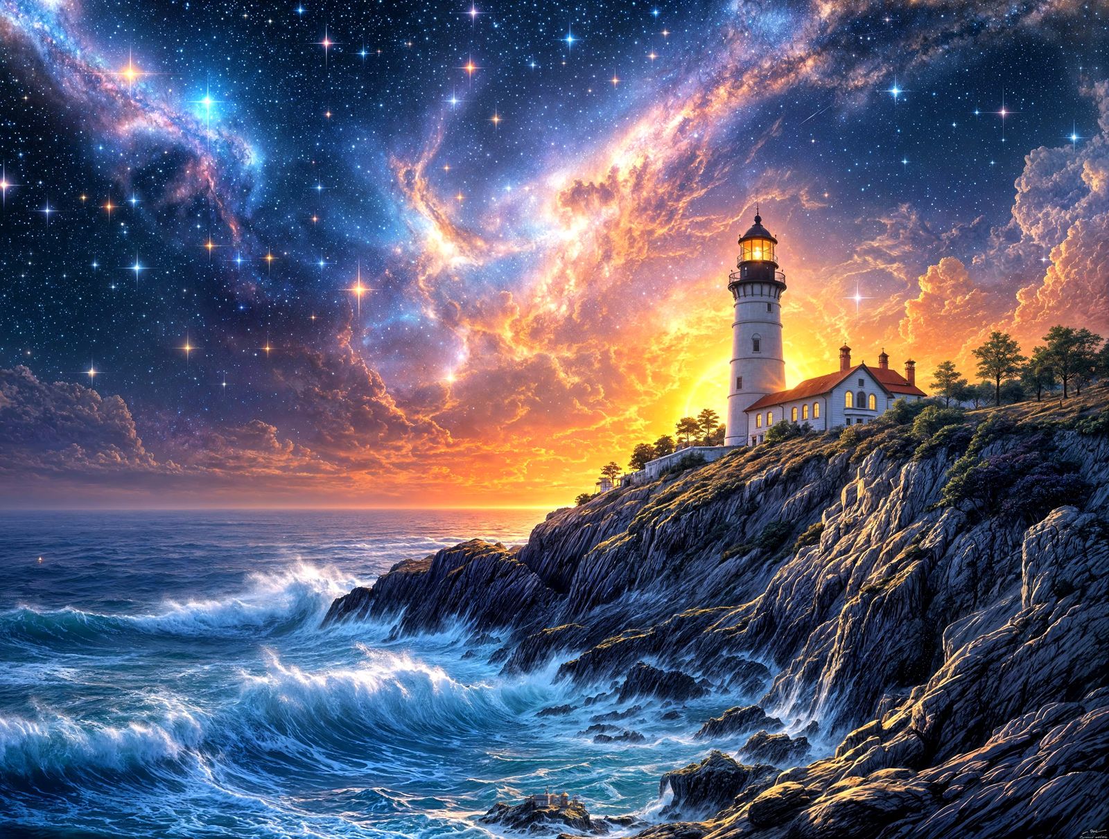 Cosmic lighthouse