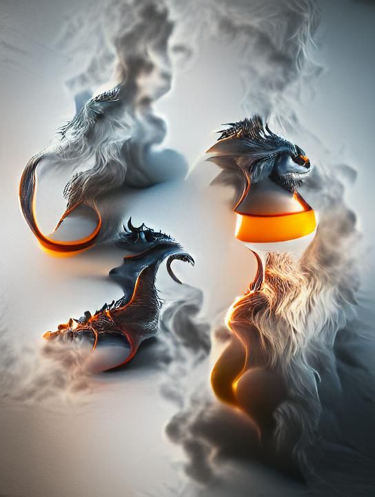 Majestic Dragon with Volumetric Lighting in Fantasy Style