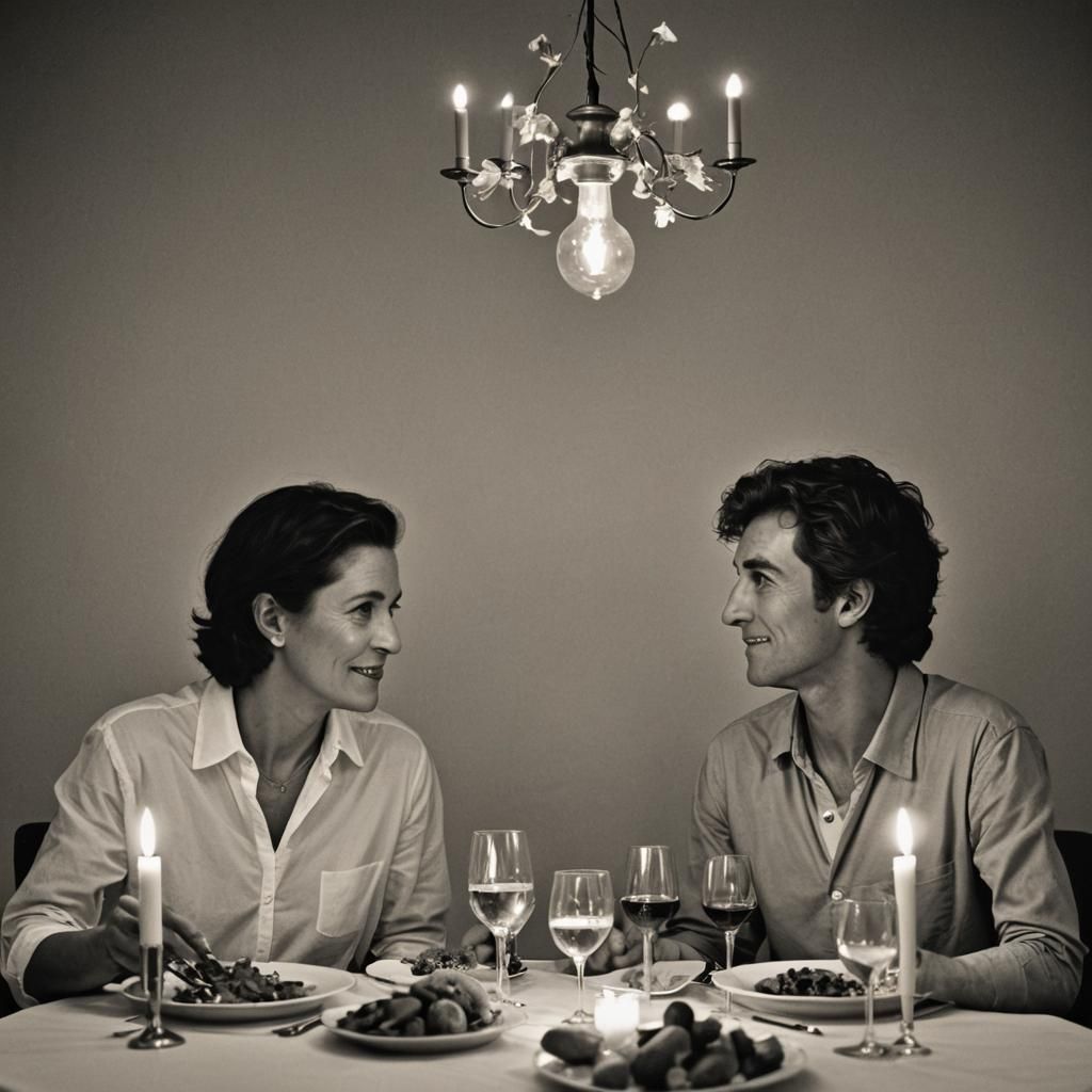 Romantic Candlelit Dinner in Fluxus Style