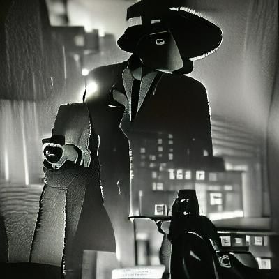 Dramatic Film Noir Scene