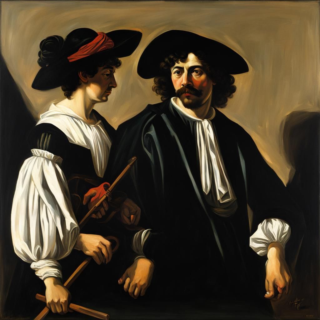 Baroque Portrait of a Man and Woman