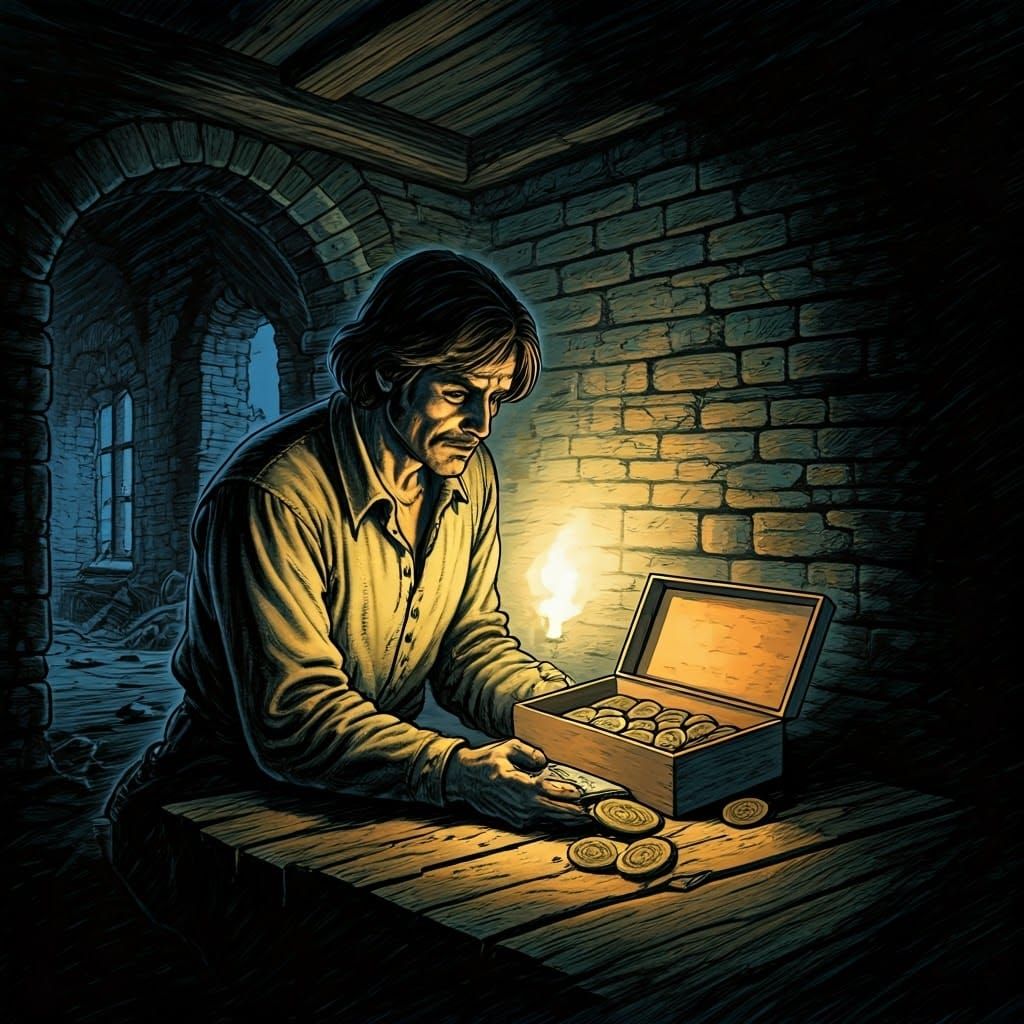 Dark Fantasy Ruins: Man Discovers Ancient Relics