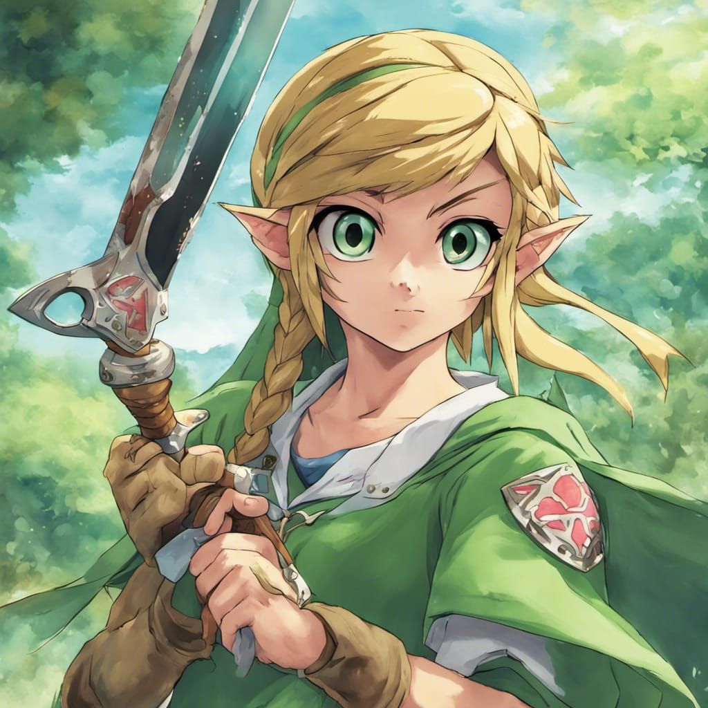 Female Link in Anime Style