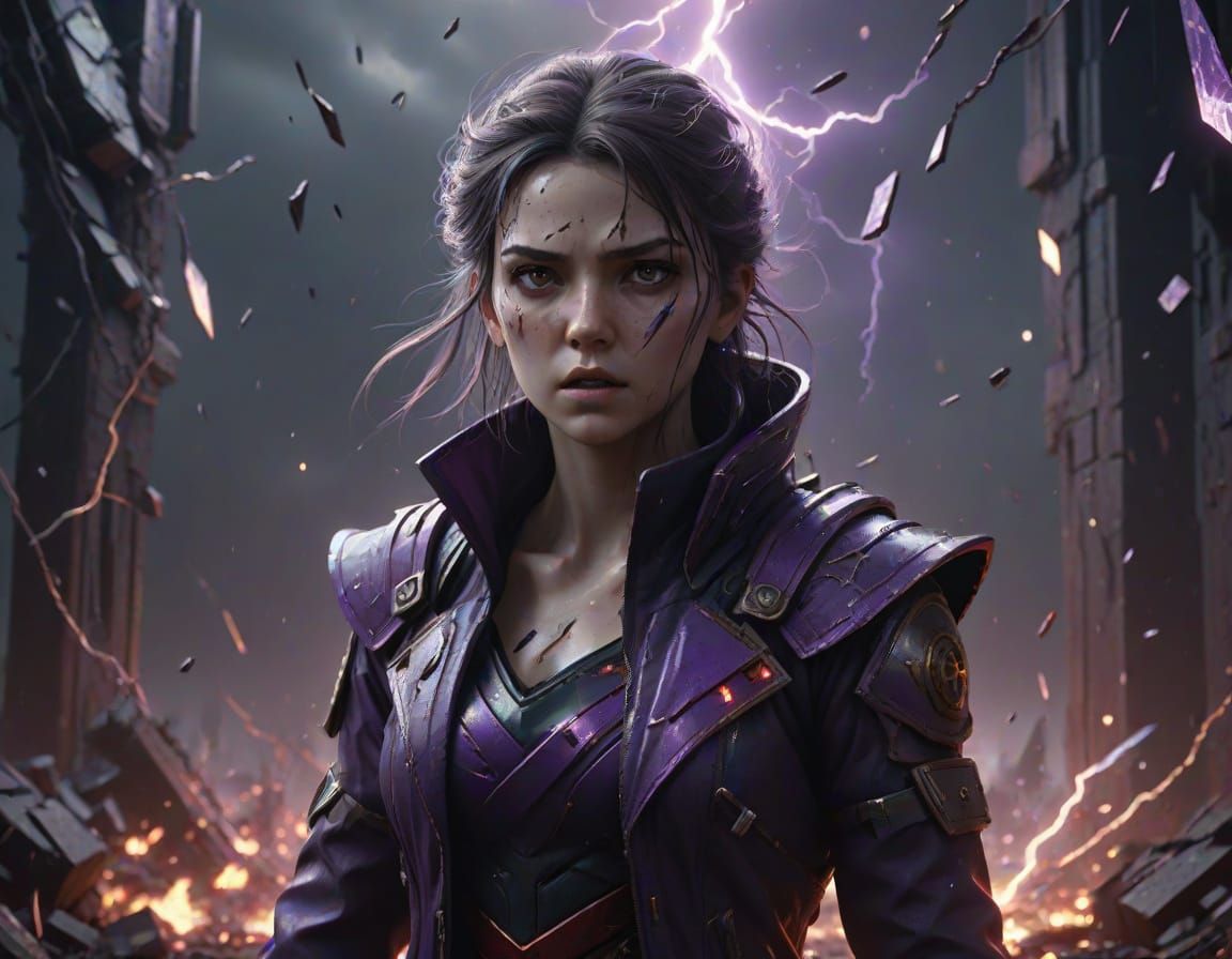 Cosmic Heroine Amidst Dimensional Destruction