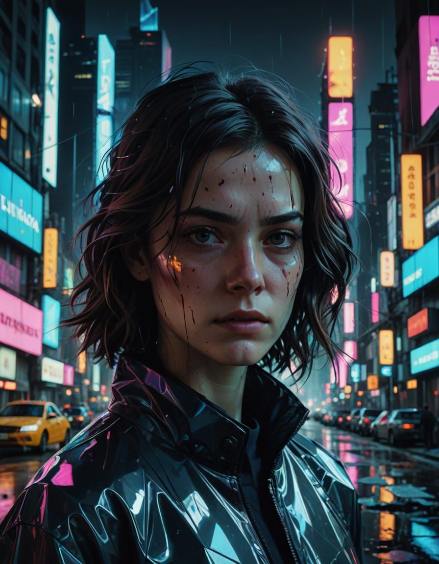 Dystopian Mirror: Surreal Glitch-Art Portrait