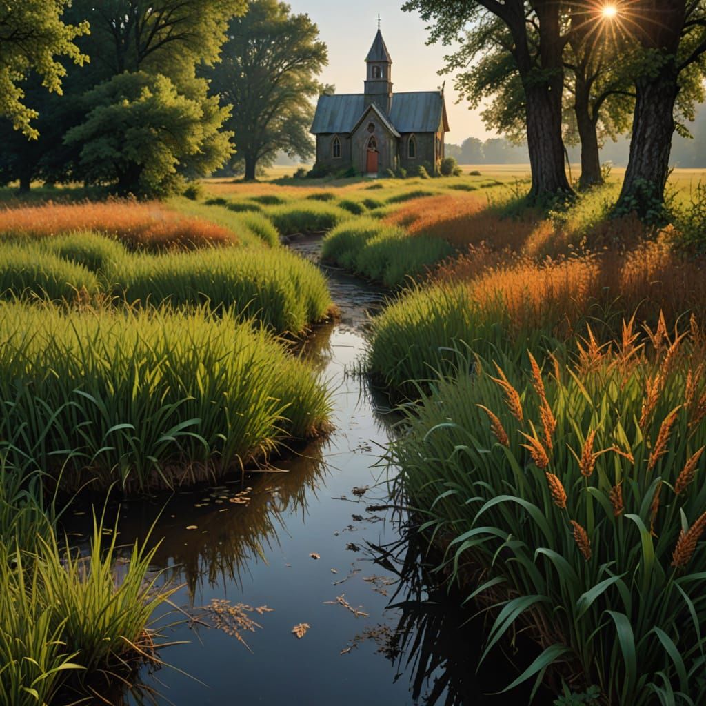 Poetic Decay: Night's Watch Over Forgotten Landscapes