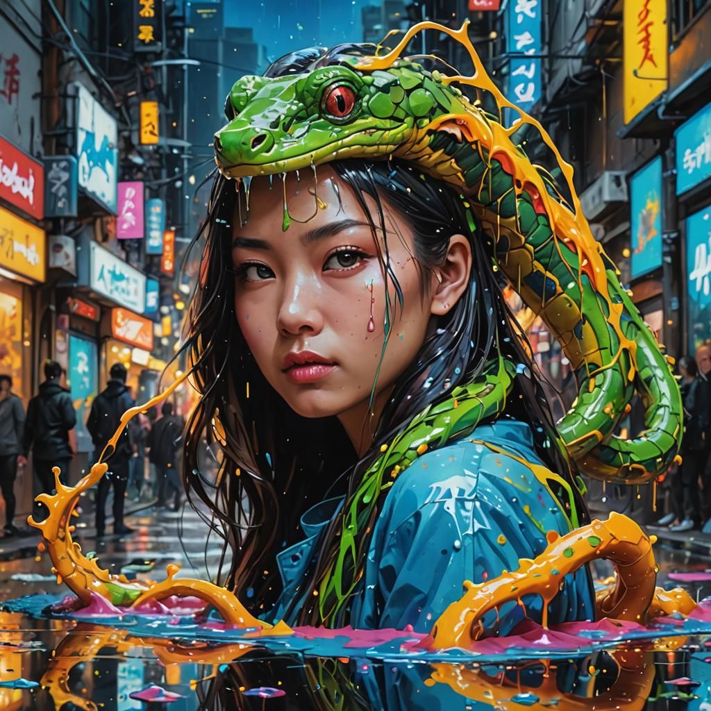 Street Art Surrealism in Oil Gouache