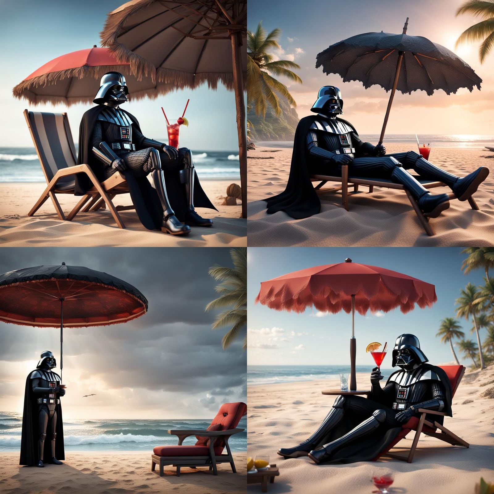Darth Vader's Beach Holiday: Fantasy Concept Art