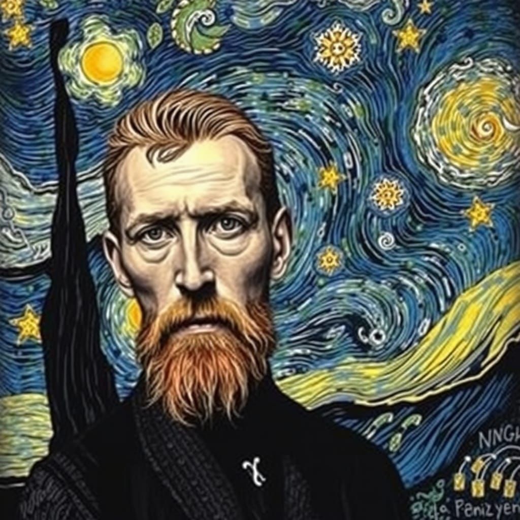 Vincent van Gogh-Inspired Portrait of a Grieving Father