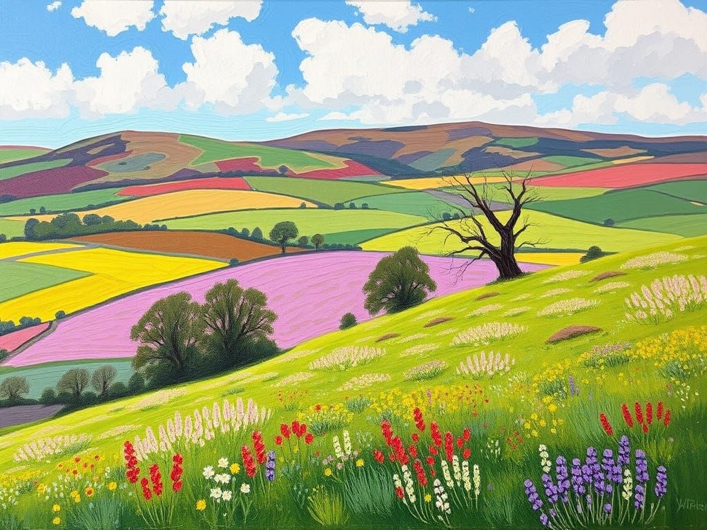 Vibrant Spring Scene in the Yorkshire Dales